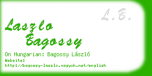laszlo bagossy business card